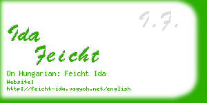 ida feicht business card